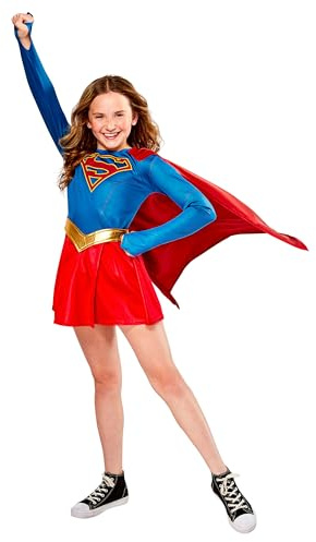 Rubies Offizielles DC Comics Supergirl TV Series Deluxe Kostüm für Mädchen, Schwarz/Rot, L, 1 Einheit Karneval