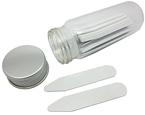 Lary 28 Pcs Plastic Collar Bones Shirt Stays in Glass Bottle Length 2 inches