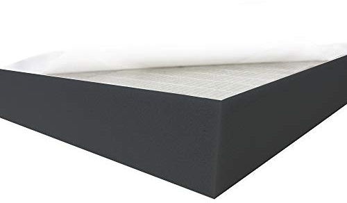 Dibapur ® Black FSE • Flamm hemmend SELBSTKLEBEND Raum Akustik Schaumstoff Dämmung Schallschutz (50x50x2 cm)