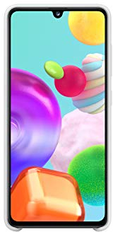Samsung Silicone Smartphone Cover EF-PA415 für Galaxy A41 Handy-Hülle, Silikon, Schutz Case, stoßfest, dünn und griffig, weiß