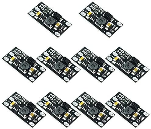 DollaTek 10Pcs Multifunctional DIY Mini DC-DC Lithium Battery Boost Module Step Up Board Converter 3.7V to 12V Voltage Regulator Adjust 5V/8V/9V LED Indicator