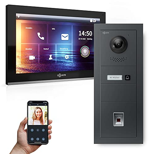 GOLIATH® PRO IP - Türklingel & Türsprechanlage mit Kamera [UNTERPUTZ TÜRSTATION] - Klingel mit Kamera & 10 Zoll Monitor - Doorbell Camera - Video Sprechanlage mit Türöffner - Videotürklingel