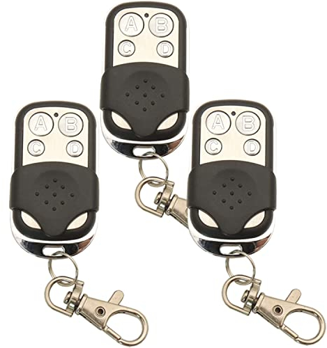DieseRC 3pcs 433.92Mhz Fixed Code Clone Remote Control Keychain RF Transmitter Only for Fixed Code Remote Control, Not for Rolling Code
