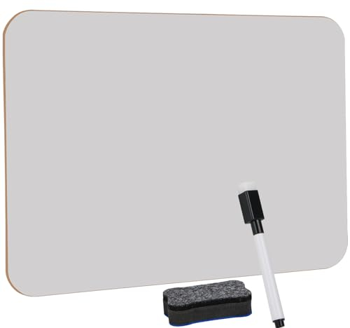 Hisredsun 1 Stück whiteboard klein, Mini Whiteboard a4, abwischbare tafel mit 1 Stiften und 1 Radiergummis, kleines whiteboard für Klassenzimmer, Zuhause und Büro