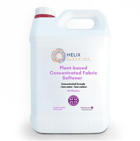 Helix Cleaning Plant Based Concentrated Fabric Conditioner Lavender 2x5ltr - Total of 334 Washes - by Helix Chemicals