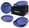 MIAMIO – 6 x Plate/Dinner Plate Set Stoneware Ceramic Tableware Set - Le Papillon Collection (Blue, Small Plate)