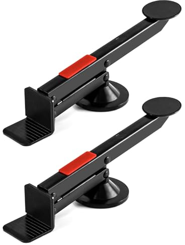 QWORK Swivel-Type Door and Board Lifter, 2 Pack Door Lifter Installation Tool, Black