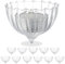 Relaxdays Teelichthalter schwimmend, 12er Set, Glas, Wasserdeko Hochzeit, Pool & Teich, Schwimmteelichter, transparent