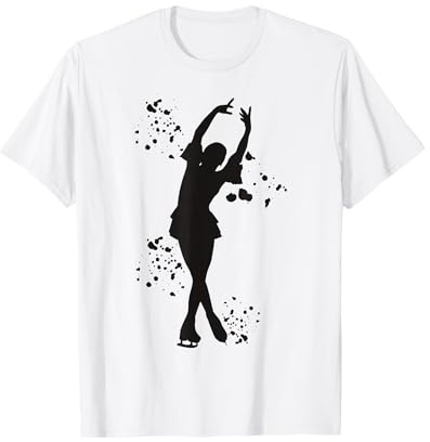 Patineuse sur glace Patinage artistique coloré pour filles T-Shirt