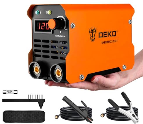 Mini Stick/Lift TIG Welder：DEKO 140Amp 220V MMA Portable ARC Welding Machine Kit IGBT Digital Display LCD Hot Start Arc Force Anti-Stick