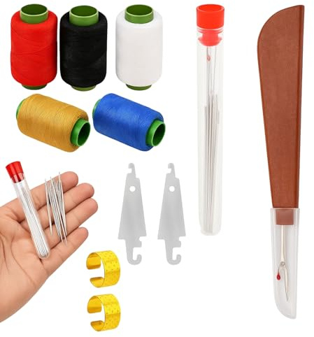 37-Piece Stainless Steel Sewing Kit, Steel Sewing Needles Set with Large Eye Needles, Needle and Thread Kit for Home Use, 34 Piece Sewing Kit for Adults