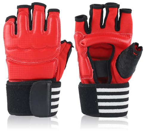 Hwtcjx Guantes de Boxeo, Boxing Gloves, Guantes de Boxeo MMA Kárate Taekwondo Artes Marciales para Niños de 3 a 15 años