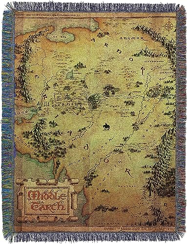 Northwest Herr der Ringe – Der Hobbit gewebte Tapisserie-Überwurfdecke, 121,9 x 152,4 cm, Mittelerde