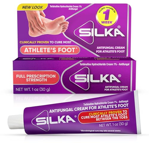 SILKA Anti-Fungal Cream, Clinical Anti-Fungus Foot Treatment, Jock Itch & Ringworm Remedy, Maximum Strength, Fast-Acting Relief from Itching & Burning, 1 Oz