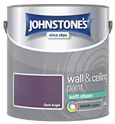 Johnstone's - Wall & Ceiling Paint - Dark Angel - Soft Sheen Finish - Emulsion Paint - Fantastic Coverage - Easy to Apply - Dry in 1-2 Hours - 12m2 Coverage per Litre - 2.5L