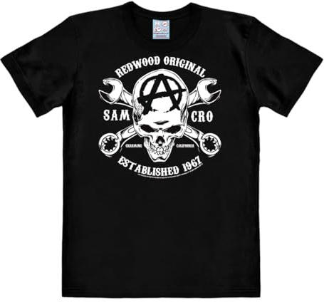 Logoshirt® Sons of Anarchy I Samcro | T-Shirt Print | Damen & Herren | kurzärmlig | schwarz | Lizenziertes Originaldesign | Größe L