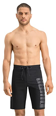PUMA Herren Lange Boardshorts Badebekleidung, Schwarz, L EU