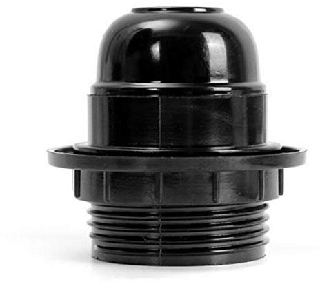 Fiacvrs Edison Screw ES E27 Light Bulb Lamp Holder Pendant Socket Black Style,Edison Screw (E27) Lampholder (Light Bulb Holder)(Black)