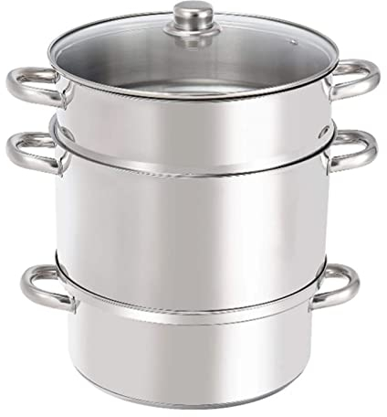 11 Quarti Succo Di Vapore Frutta Verdure Spremiagrumi A Vapore Con Coperchio, Tubo Flessibile, Morsetto, Maniglie Ad Anello, Acciaio Inossidabile 304 Multipot Per Fare Succhi, Gelatina, Salse