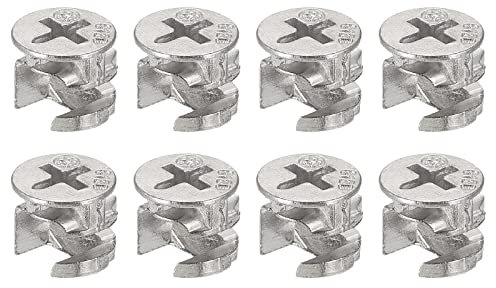 sourcing map Cam Serrure Écrou pour Meubles, 8pcs 11.8x9.9mm Joint Connecteur Serrage Écrous Meubles Connexion Cam Raccords
