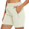 donhobo Womens Golf Walking Shorts,Ladies Hiking Quick Dry Lightweight Outdoor Stretch Shorts with Zip Pockets White M