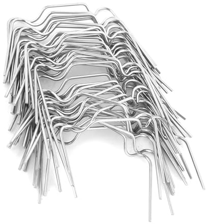 2.6 X 1.2in Greenhouse Clips for Hanging Stainless Steel, 50pcs Thick Greenhouse Glazing Clamps Tool W Type Spring Buckle Equipment