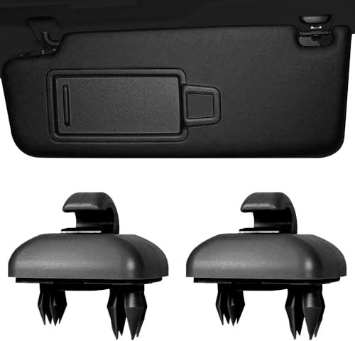 ANBOO 2 unidades de soporte para parasol Au-di, gancho de clip compatible con Au-di A1 A3 A4 A5 S3 S4 S5 Q3 Q5 TT Soporte para parasoles 8U0857562 8E0857562A (negro)