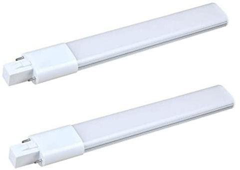 Wedhapy Tubo fluorescente a LED G23 LED Pl Light 12w Alluminio Plug in 2 Pin G23 Tubo lampada Ac 85-265v 6000k Bianco freddo 2 pezzi