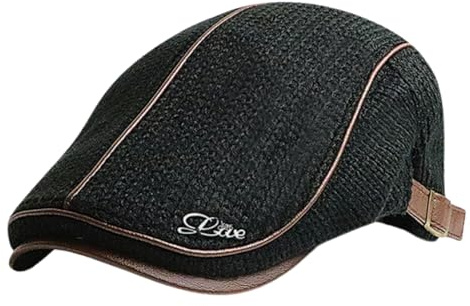 Cappello Invernale Uomo Vintage Berretto in Maglia Basco da Uomo Caldo Newsboy cap Regolabile Gatsby cap di Coppola