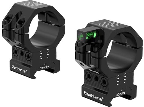 WestHunter Optics 120 MOA Verstellbare Höhe Zielfernrohr Ringe | Schwarz