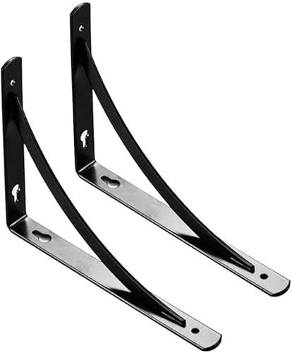 Robuste Wandregalhalterung, 15,2 cm, weiß, dreieckige Regalstützen, robuste Metall-Stahl-Regalhalterungen für Regalsystem