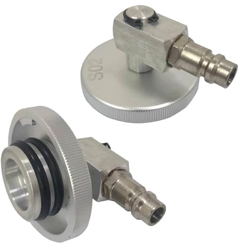 AXILYZE Adattatore per Serbatoio del Liquido Freni con Attacco Euro, Adattatore per spurgo Freni in Alluminio, Adatto per la Maggior Parte dei Modelli di Automobili Coreane