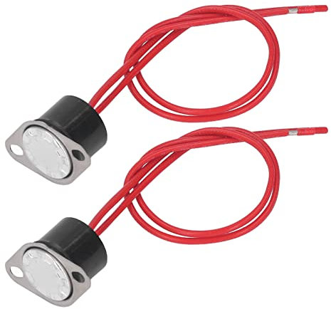 Interruttore di controllo termico 2 pezzi, sensore bimetallico impermeabile, termostato a risposta rapi, interruttore di temperatura 10A 250V (20℃)