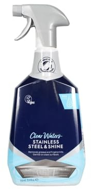 HOCHSTE® Stainless Steel Cleaner Shine Spray, Streak-Free Shine, Clear Waters Scent, Removes Grease & Fingerprints & Smudges, Powerful cleaning, Easy-to-Use, 750ml