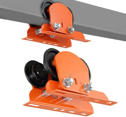 Beam Trolley, Small Crane with Double Wheels, High Load Capacity Electric Hoist Manual Trolley, Heavy-Duty Smooth-Gliding Design, Adjustable and Easy to Operate, for Construction, Industry