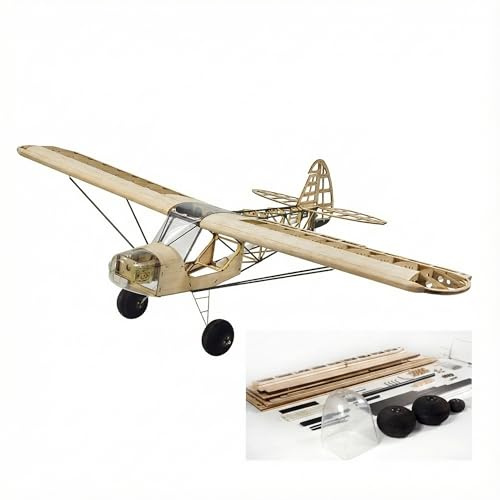 Quolefly Kit d'avion radiocommandé en bois de balsa – Envergure de 1000 mm – Modèle d'avion Savage Bobber à aile fixe, kit d'avion en bois de balsoie découpé au laser pour adultes (kit uniquement)