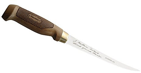 Marttiini Filetiermesser Classic Superflex, Klinge 15cm, Birkenholz, Lederscheide