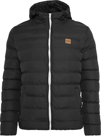 Urban Classics Basic Bubble Jacket Homme, Noir (Black/White/Black 61), M