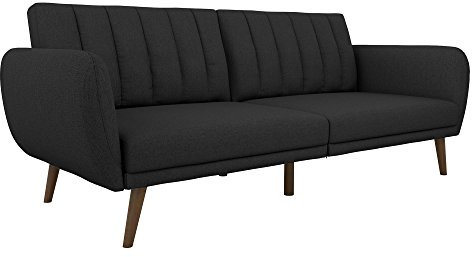 Novogratz Brittany Schlafsofa, Leinen Dunkelgrau