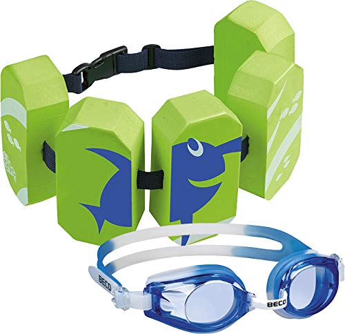 Beco Schwimmgürtel (grün + Schwimmbrille blau)