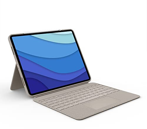 Logitech Combo Touch Keyboard Case for iPad Pro 12.9 inch (5th, 6th Gen - 2021, 2022), Removable Backlit Keyboard with Stand, Touchpad, Click-Anywhere Smart Connector
