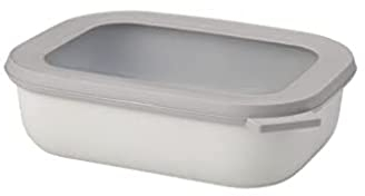 Mepal - Multi Bowl Cirqula Rectangular - Vorratsdose mit Deckel - Geeignet als Luftdichte Aufbewahrungsbox für den Kühlschrank, Mikrowellengeschirr & als Frischhaltedosen - 1000 ml - Nordic White