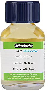 Schmincke - NORMA® Blue, 5027025, 60 ml, Leinöl Blue, Bindemittelzusatz für wasservermalbare Ölfarben, vegan, modifiziertes Leinöl