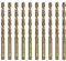 SALI Cobalt Drill Bit Set 10Pcs 5.5mm M35 High Speed Steel Jobber Drill Bit Kit (HSS) Twist Drill Bits for Hardened Metal, Stainless Steel, Cast Iron, Wood and Plastic, with Index Storage Case