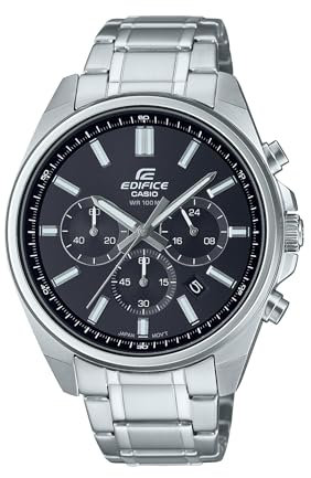 Casio Men's Analog Quartz Watch with Stainless Steel Strap EFV-650D-1AVCR