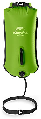 Naturehike Bouée de Natation Gonflable, 18 l, étanche, avec Deux airbags, Convient pour Les eaux Ouvertes et Le Triathlon, flottabilité de 18 kg, Assure la sécurité Lors de la plongée en apnée, du