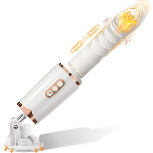 Sex Machine Thrusting Dildo Vibrator Adult Sex Toys for Women Men G Spot Clitoral Anal Play, Dildo Machine Rotatable Switch 7 Vibrating Thrust Modes Smart Heating Big Suction Cup Anal Toys for Couple