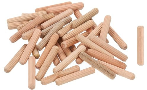 sourcing map Lot de 300 goupilles cannelées en bois de 6,35 mm x 4,5 cm pour travaux manuels, projets de bricolage