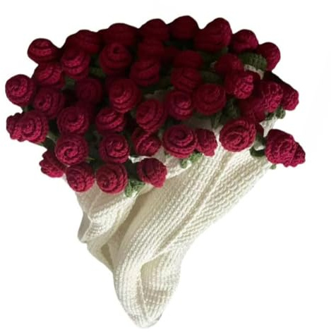 Kexpery - Manta floral de ganchillo a mano para salón, dormitorio, regalo de día de la madre y cumpleaños