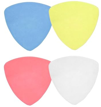 Hopzab 4 Pcs Triangular Tailors Chalks Dressmaking Dressmakers Chalk Professional Sewing Chalk for Marking Fabric,Tailoring Dressmaking Quilting Sewing Handicrafts in White Yellow Blue and Pink